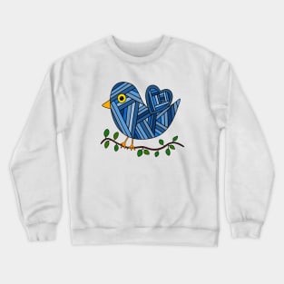 BLUE Bird Artwork Crewneck Sweatshirt